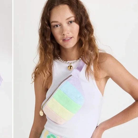 Stoney Clover Terry Pastel Striped Fanny Pack - Picture 2 of 5